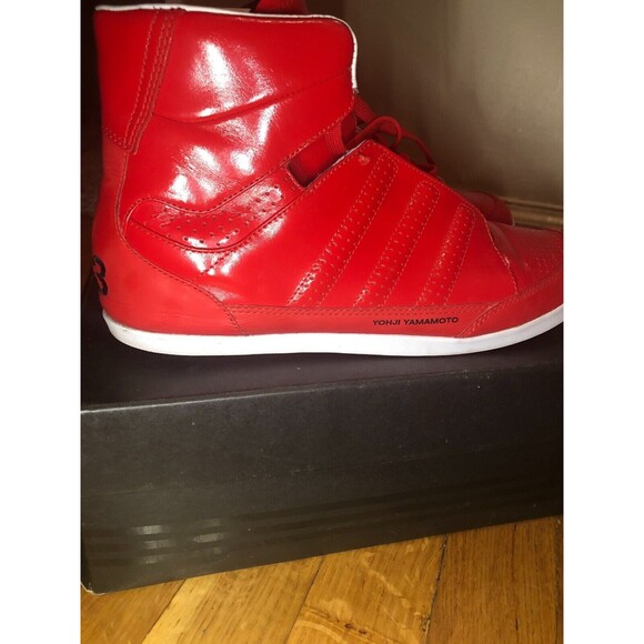 Y-3  Honja HI Red Patent Leather size 7 Men's RARE Y3 FREE UPS SHIPPING - Picture 1 of 12